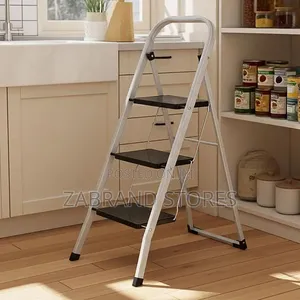 Foldable Stepping Ladder 3 Steps- White