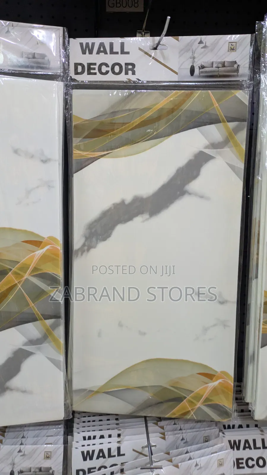 Waterproof Peel Off Marble Wall Sticker- 12 PCS