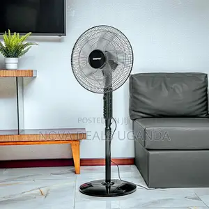 Geepas 16" Stand Fan 50w - 3 Speed, 5 Leaf Blade, Adjustable Height