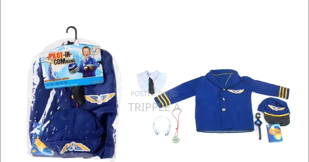 Kids Pilot In Command Costume Set