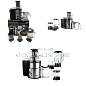 Dessini Electric 4-in-1 Juicer With Blender Grinder Chopper- Black