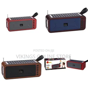Portable Mini Speaker With Bluetooth Usb Tf Aux Fm 6v 1w Solar Panel
