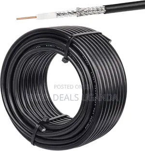 Rg59 Coaxial Cable With Power 100m Black CCTV Camera+ Power Wire