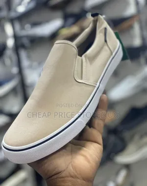 Fabric Double Vans of the Wall Sneakers Cream and Gum Sole