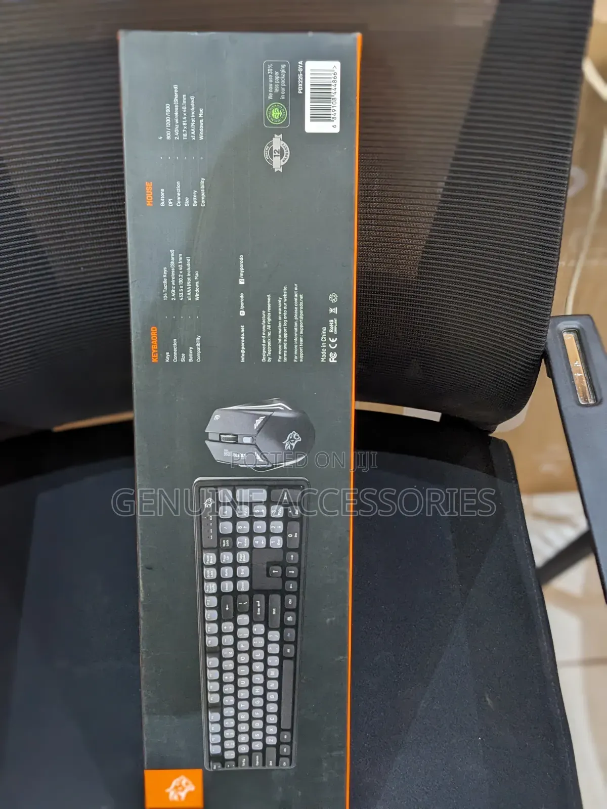 Porodo Gaming Design Wireless Keyboard Mouse Set