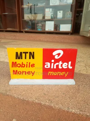 Desktop Mobile Money Advertising Board – Mtn Counter Display Sign