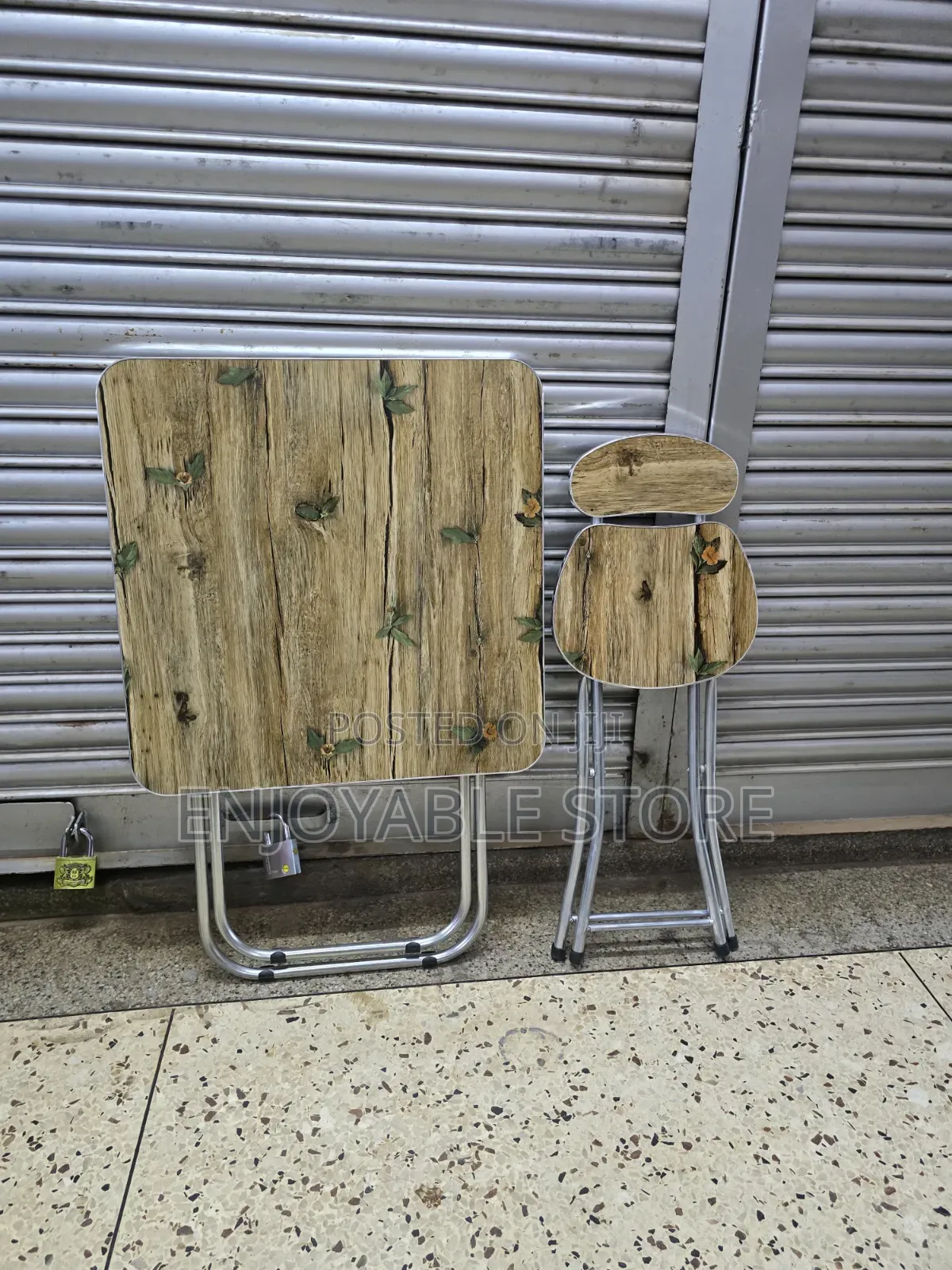 Study Foldable Wooden Table and Chair