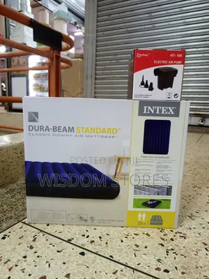 Intex Dura-Beam Standard Classic Downy Air Mattress With Pump