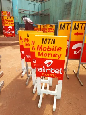 Small Mobile Money Advertising Board – Mtn Airtel Money Wodden Sign