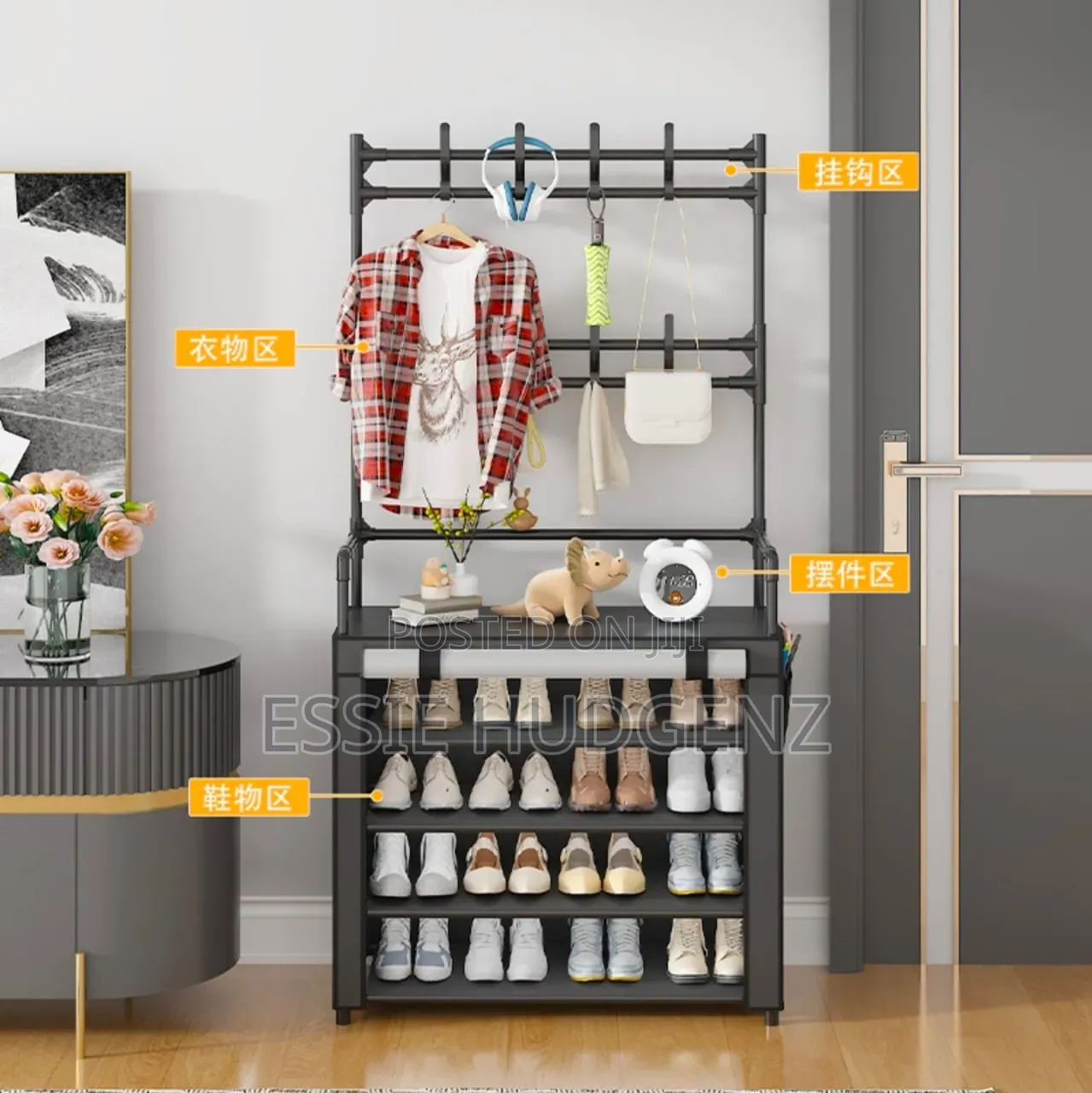 4 Tiers Coat Rack Shoe Rack
