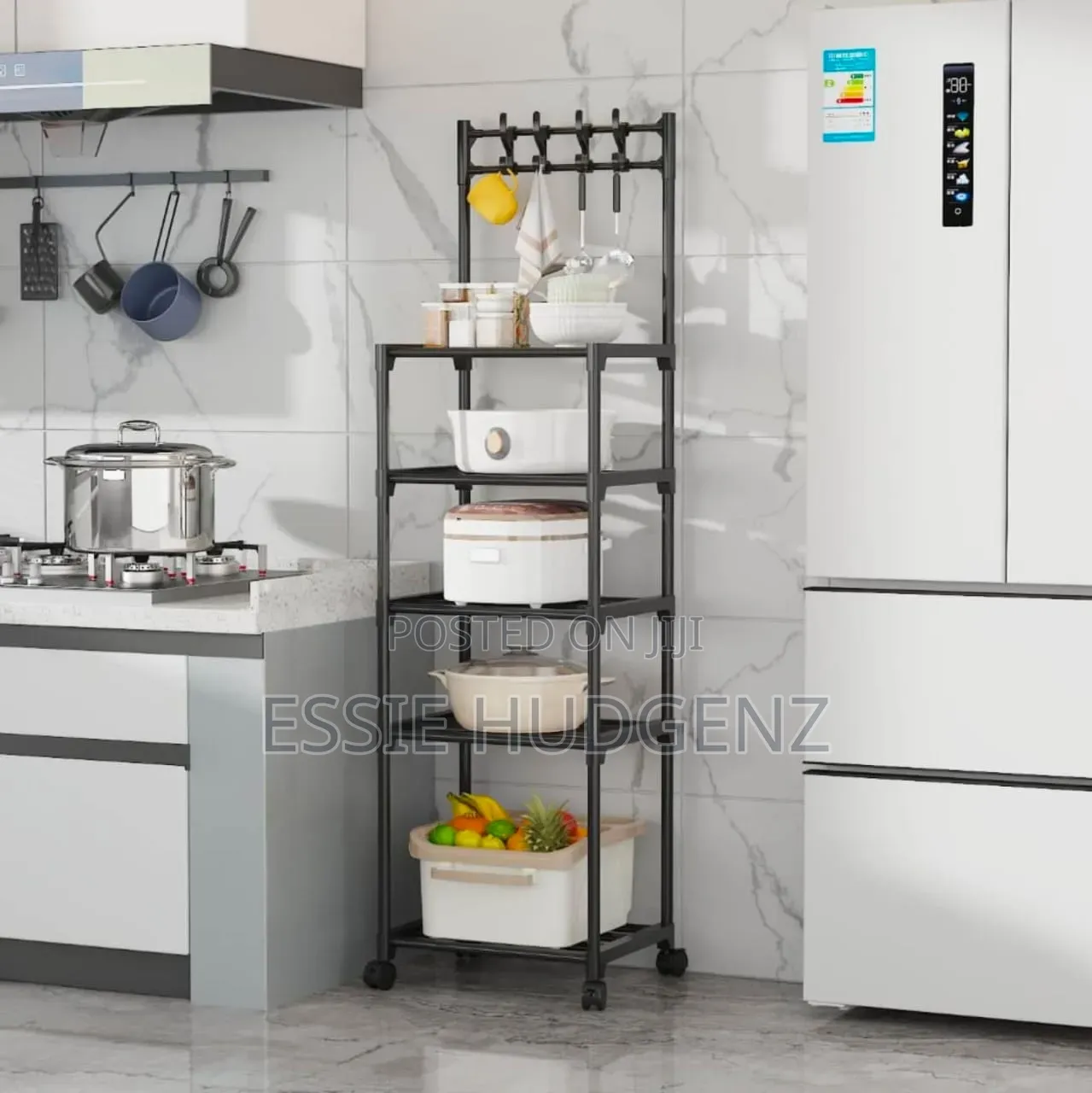 5-Tier Heavy Duty Metallic Kitchen Storage Rack