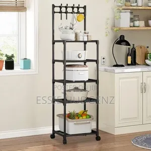 5-Tier Heavy Duty Metallic Kitchen Storage Rack