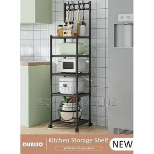 5-Tier Heavy Duty Metallic Kitchen Storage Rack