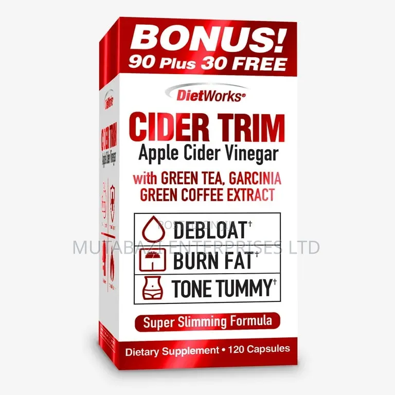Dietworks Cider Trim Apple Cider Vinegar Capsules – 120 Capsules