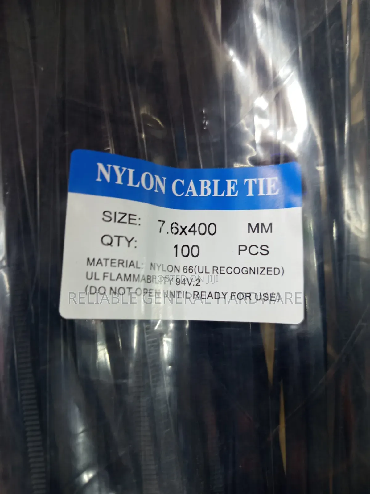 Nylon Cable Tie Zip Lock All Sizes Black White