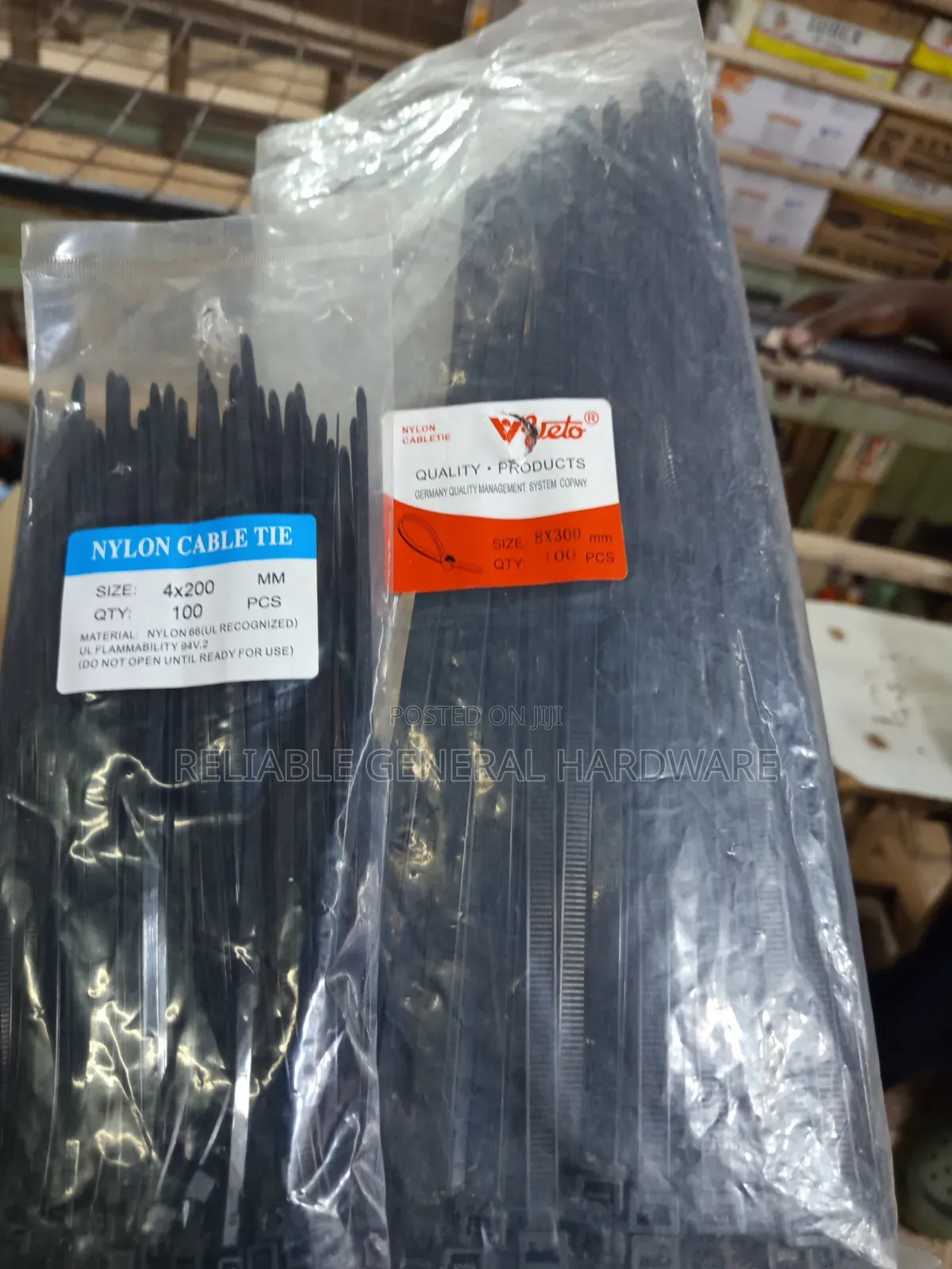 Nylon Cable Tie Zip Lock All Sizes Black White