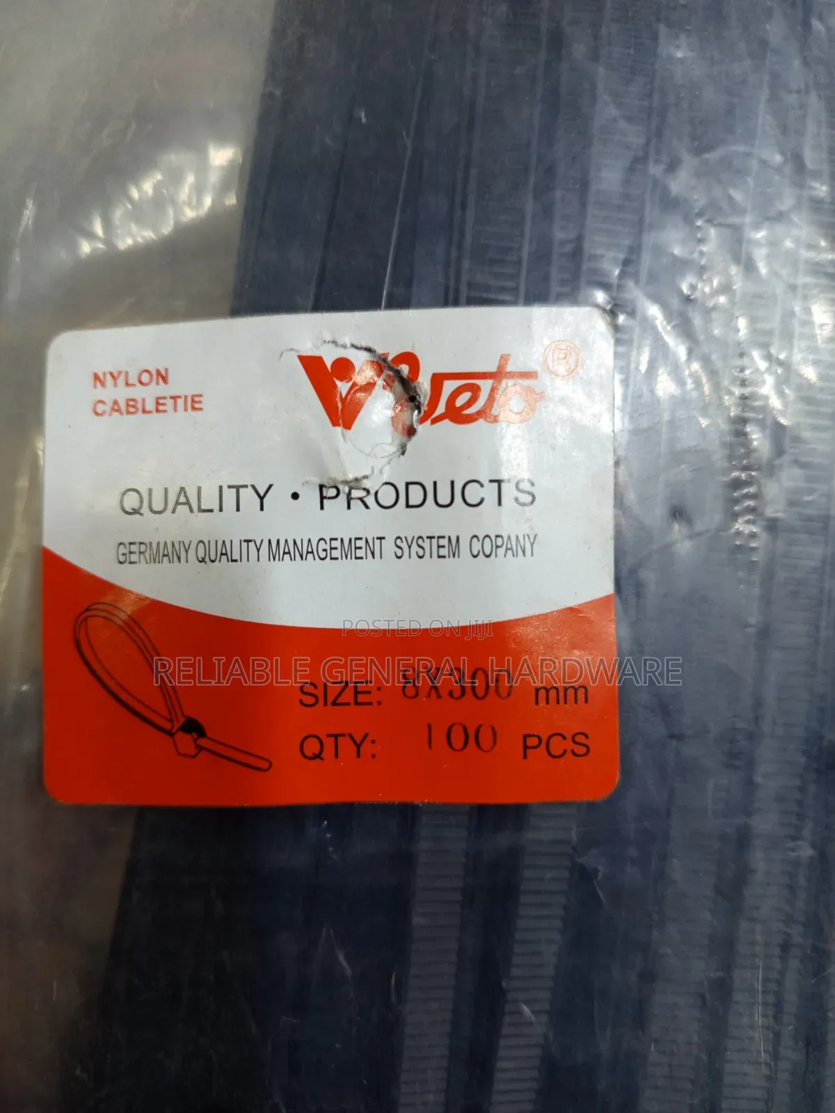 Nylon Cable Tie Zip Lock All Sizes Black White