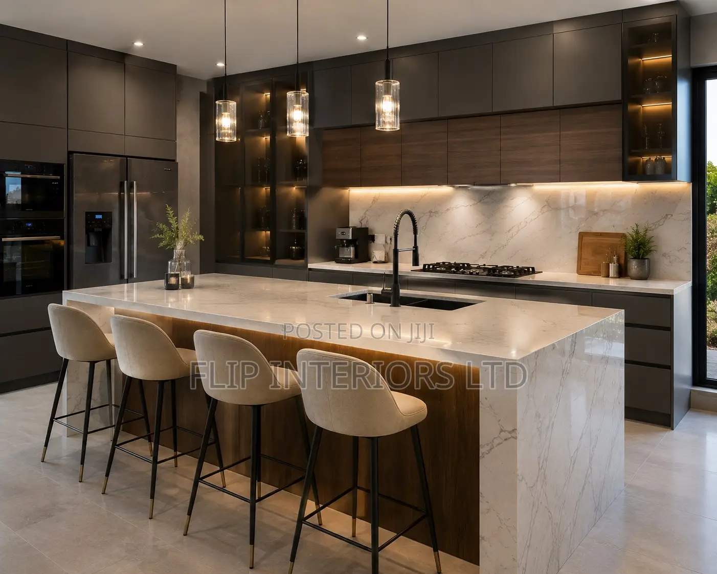 Luxury Modern Kitchen Island Design Installation