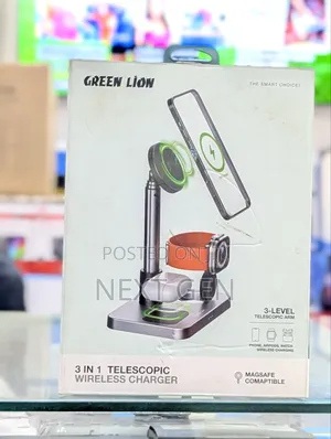 Green Lion 3 in 1 Wireless Magsafe Charger Stand