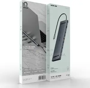 Green Lion 12 In 1 Hdmi Ethernet Usb-c Hub, 100 Mbps Fast Ethernet
