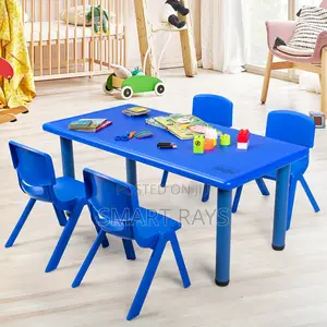 Rectangular Baby Table and Baby Chairs