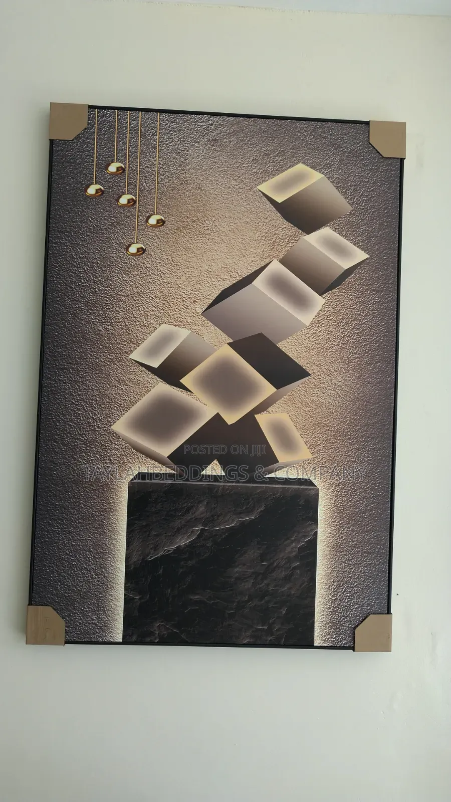 Sichabeixc Modern Art Wall Decor, Abstract Geometric Wall Hanging