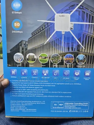 Kuwfi Wifi6 Outdoor Access Point 3000mbps 300-700m Longrange Extension