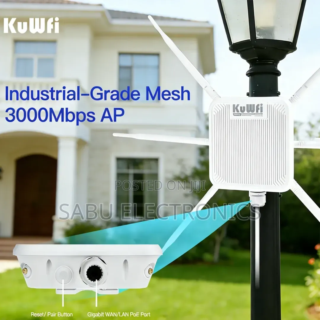 Kuwfi Wifi6 Outdoor Access Point 3000mbps 300-700m Longrange Extension