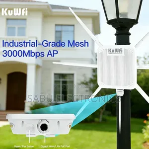 Kuwfi Wifi6 Outdoor Access Point 3000mbps 300-700m Longrange Extension