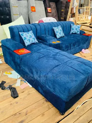 Lsofa With Golden Bottle Holders
