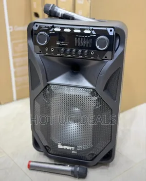 Smart Plus 12′′ Amplified Public Address Speaker Rechargeable – Black