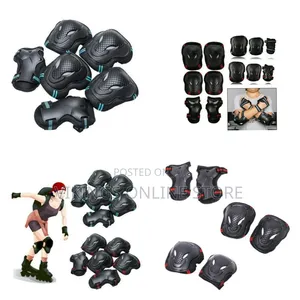 6 Pieces of Children's and Adults Knee and Wrist Braces 6pcs 6-18yrs