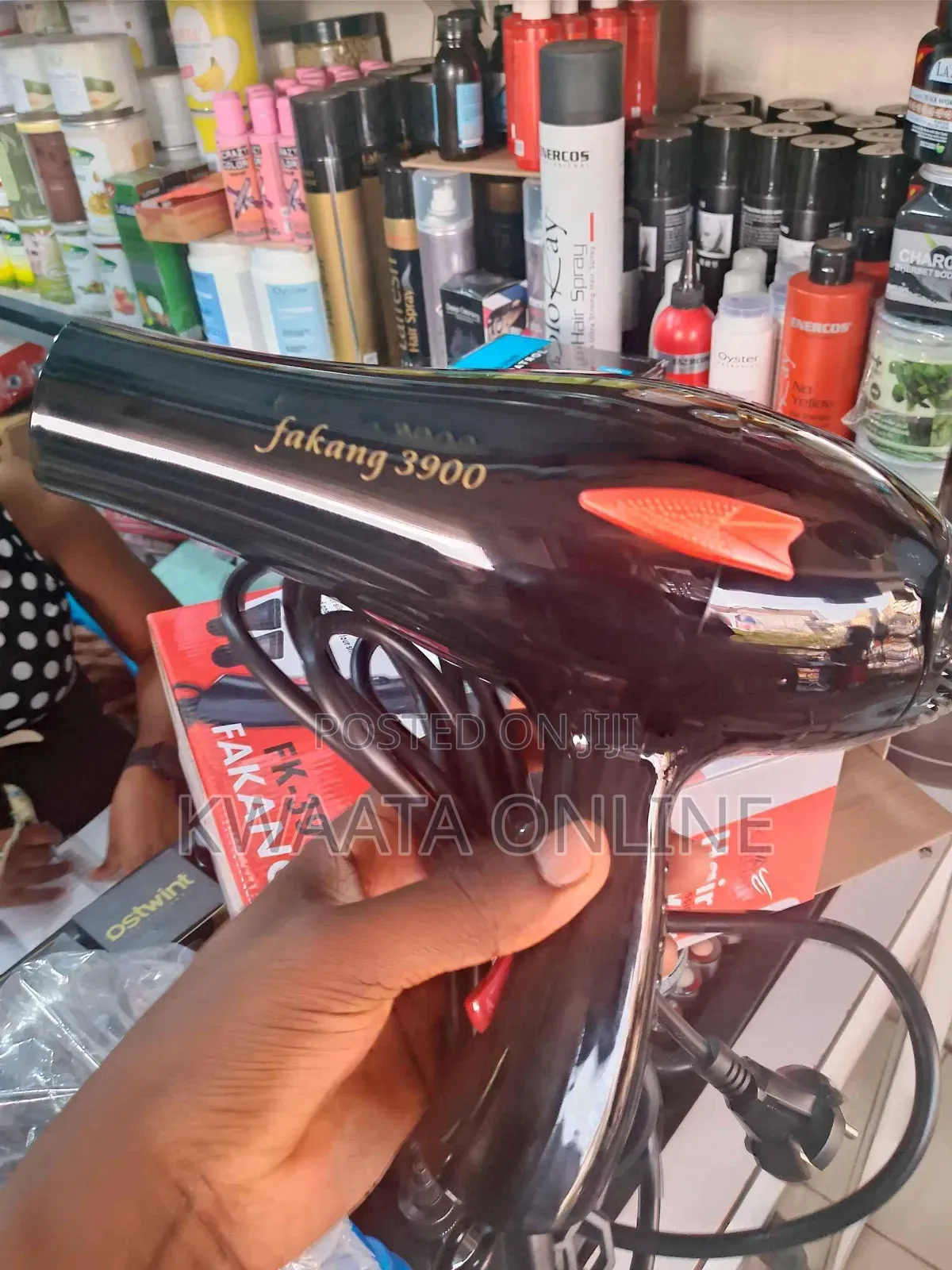 Fakang Fk-3900 Professional Multi-Functional Hair Hand Dryer - Black