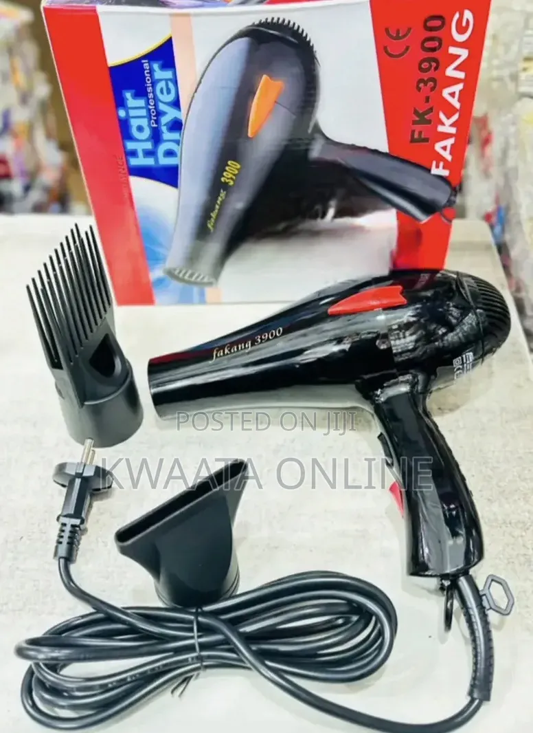Fakang Fk-3900 Professional Multi-Functional Hair Hand Dryer - Black