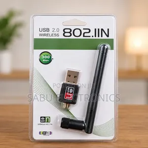 Usb 2.0 Wireless Wifi Adapter 300mbps With Antenna for Pc Laptop