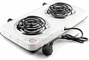 Double Burner Electric Stove, 2000w, Portable Spiral Coil Hot Cooker