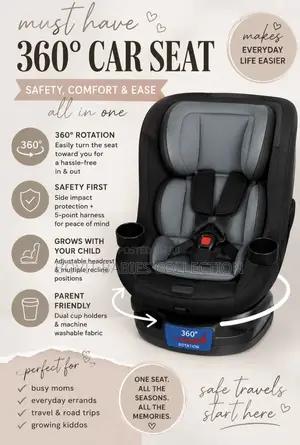 Kidilo Kids Car Seat 360 Rotation
