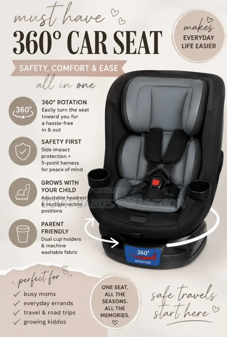 Kidilo Kids Car Seat 360 Rotation