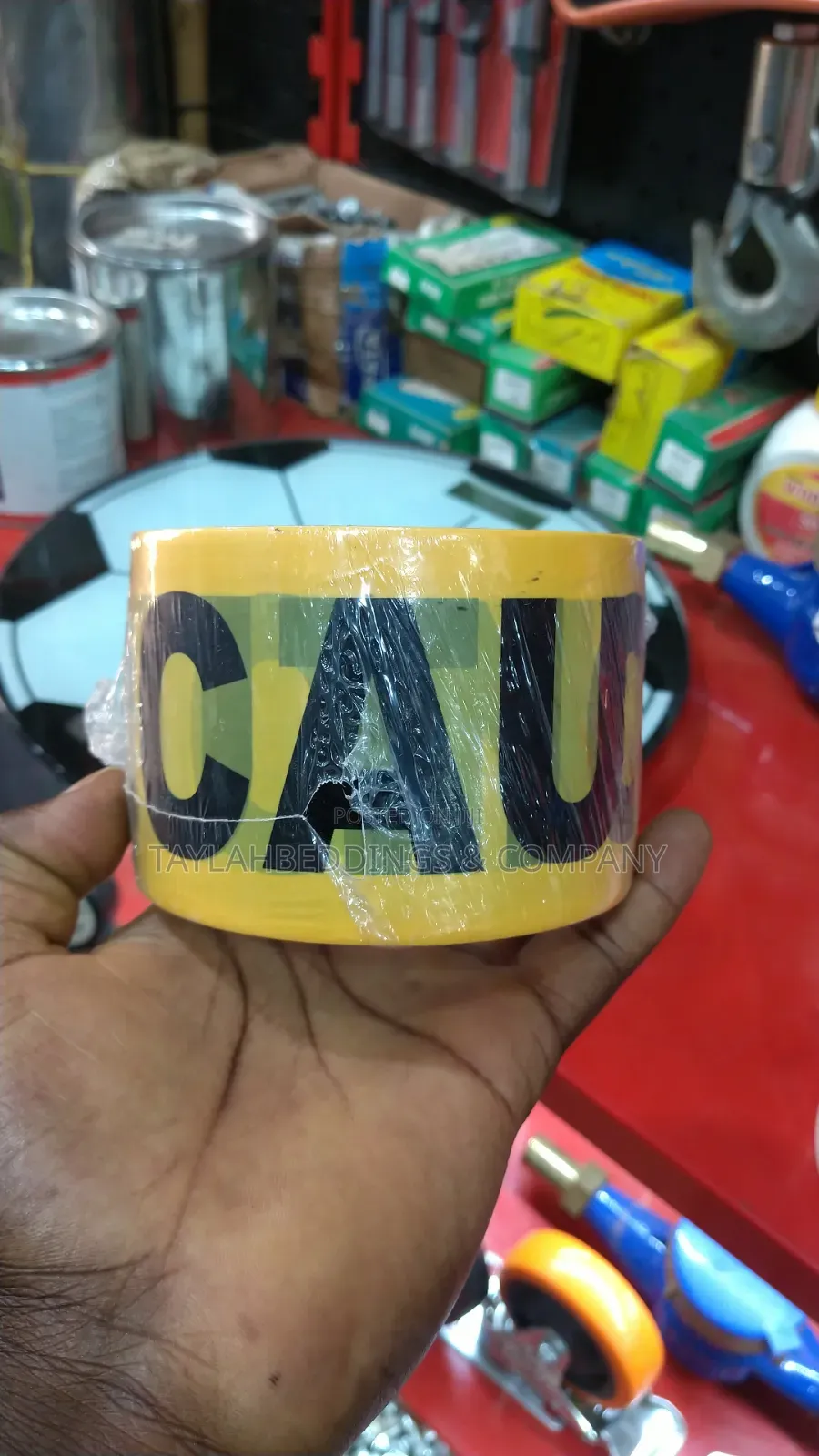 Yellow Caution Tape Roll - 100m Non-adhesive Barrier Warning