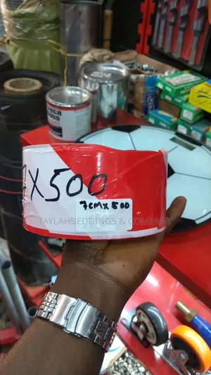 500m Reflective Heavy Duty Vinyl Or Warning Safety Tape - Red/White