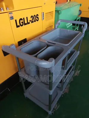 Plastic Multi Purpose Cleaning Trolley For Restaurants And Hotels