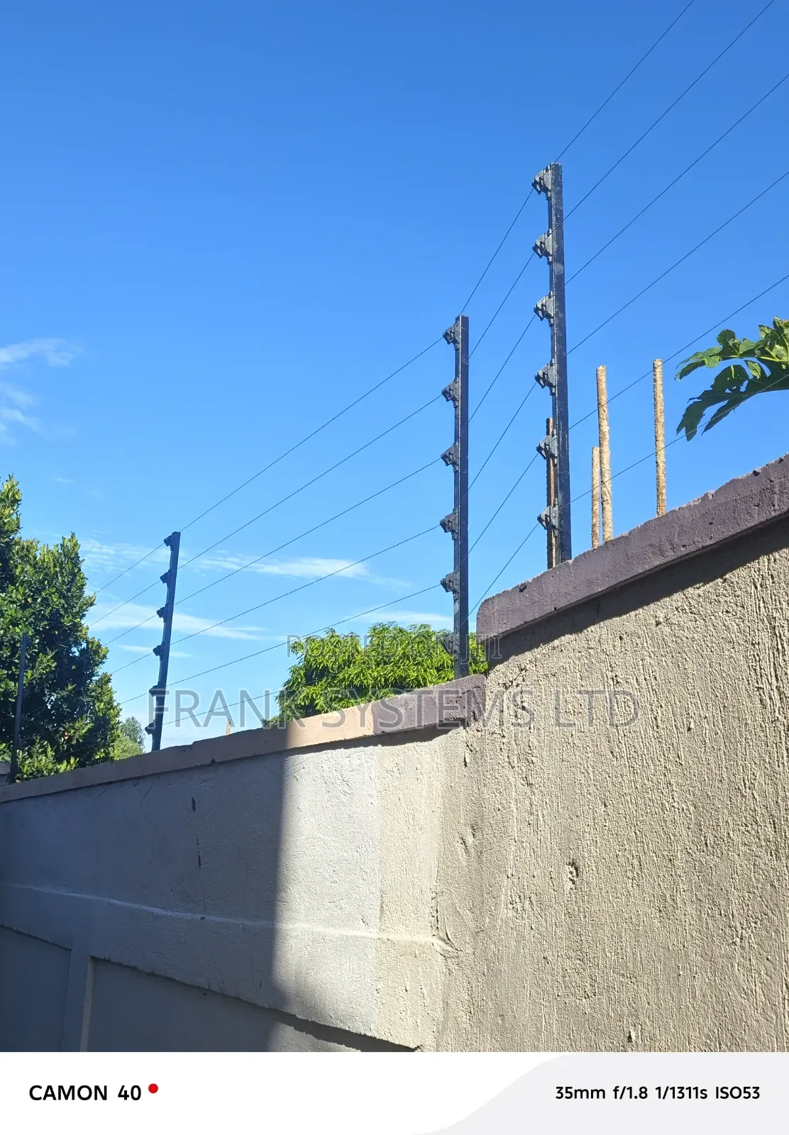 Electric Fence With Galvanized Poles