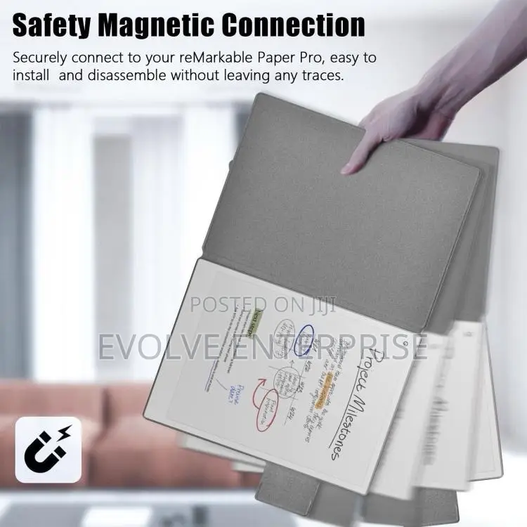 For Remarkable Paper Pro Move 7.3 Leather Smart Tablet Case(Black)