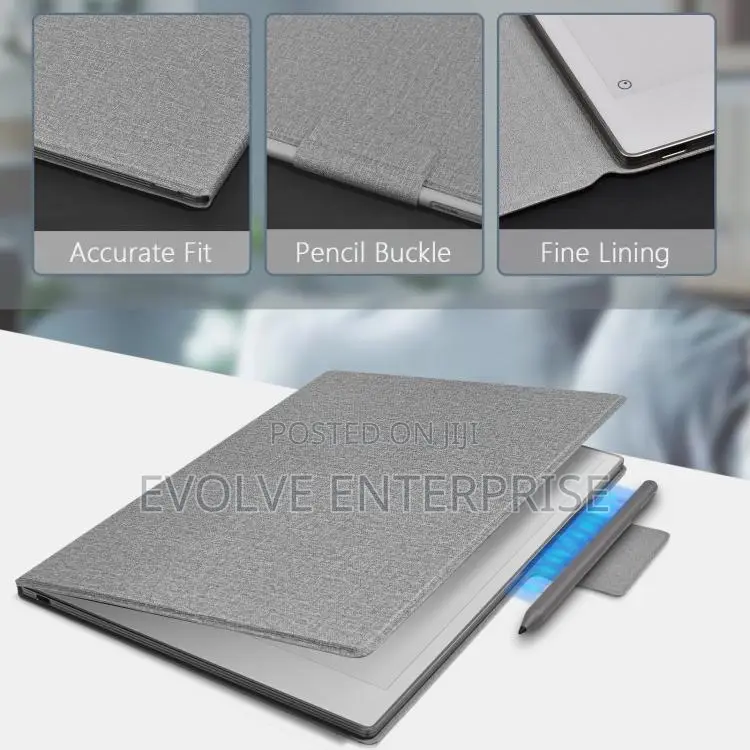 For Remarkable Paper Pro Move 7.3 Leather Smart Tablet Case(Black)