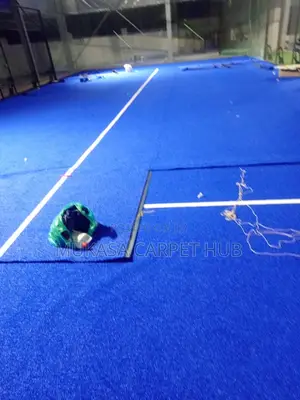 Premium Blue Artificial Grass Carpet Installation