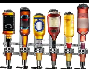 Horizontal Wall Mounted 6 Liquor Bottle Dispenser