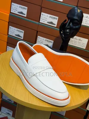Santoni Arctic White Prestige Loafers