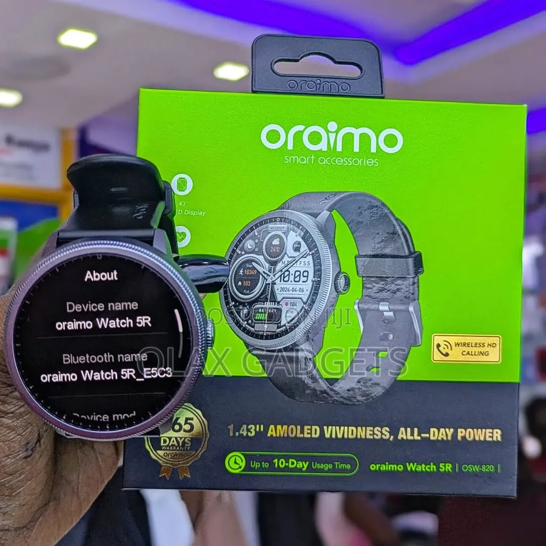 Oraimo Watch 5r Pro Amoled 2.5d Floating Interface Ip68 Smart Watch