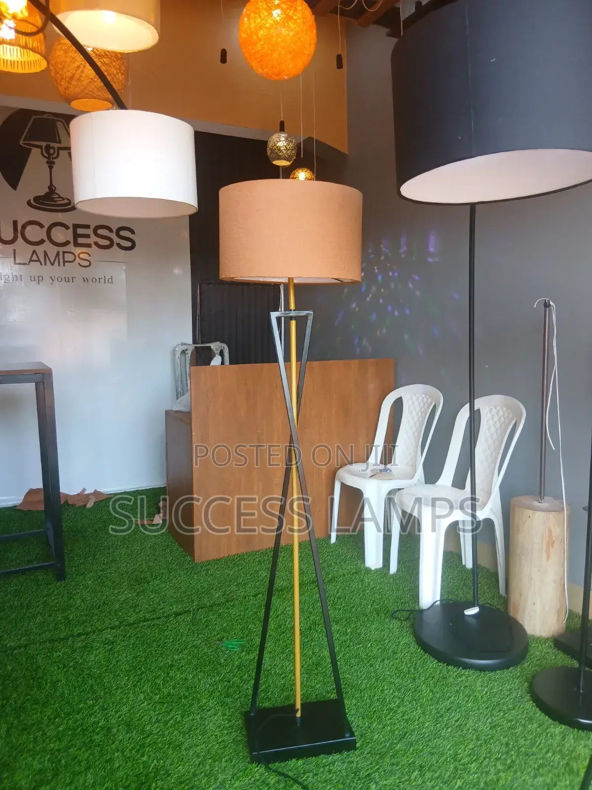 Metallic Tripod Floor Lamps