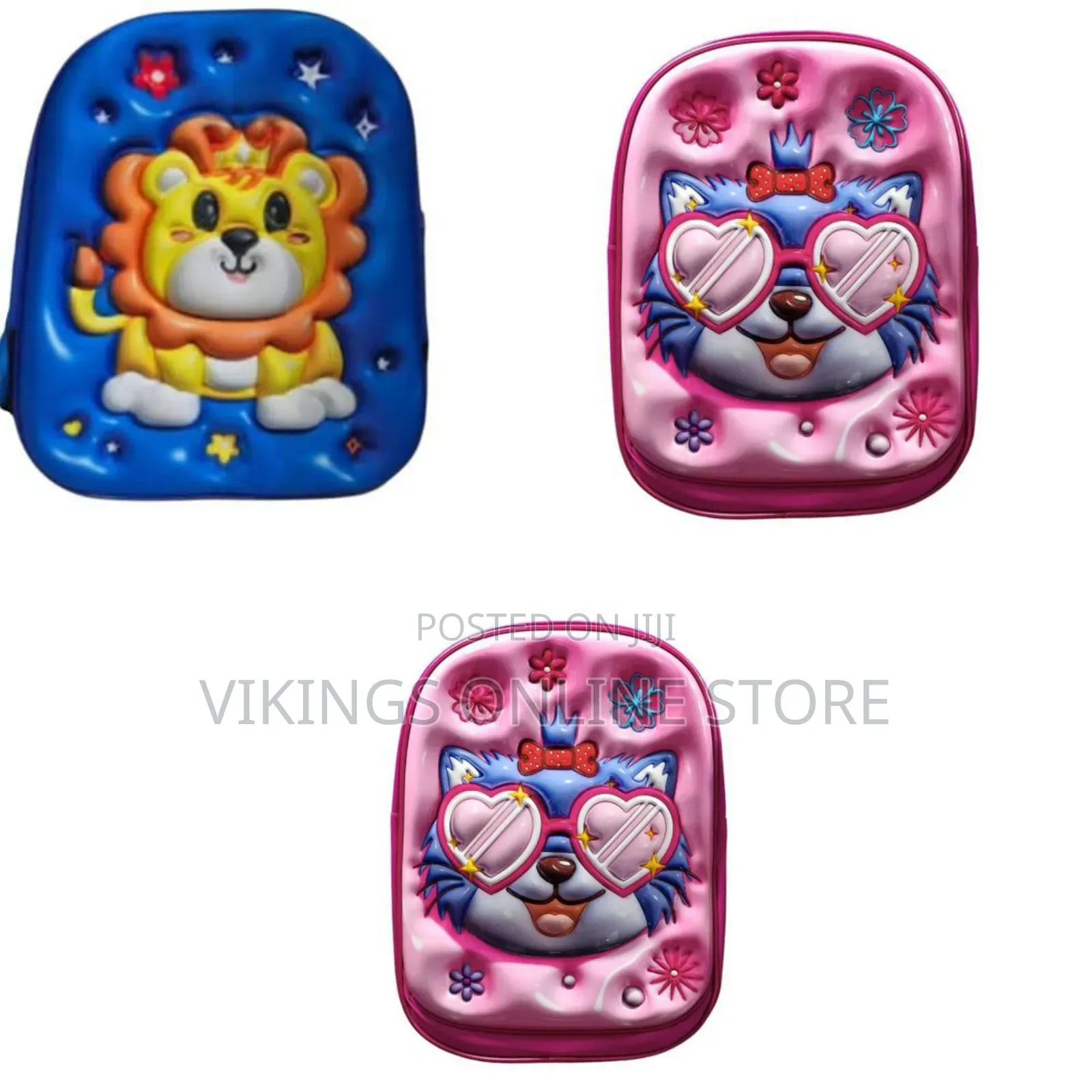 3d Front Design Kids School Backpack With Multiple Compartments School